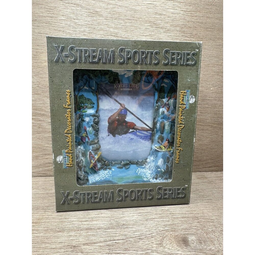Rivers Edge Whitewater Kayak  X-STREAM SPORTS SERIES Hand Painted Picture Frame